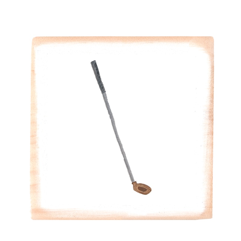 golf club square wood block