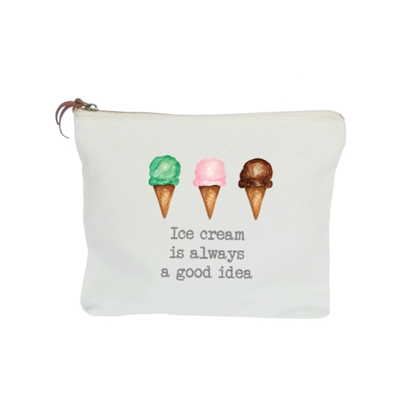 ice cream good idea zipper pouch