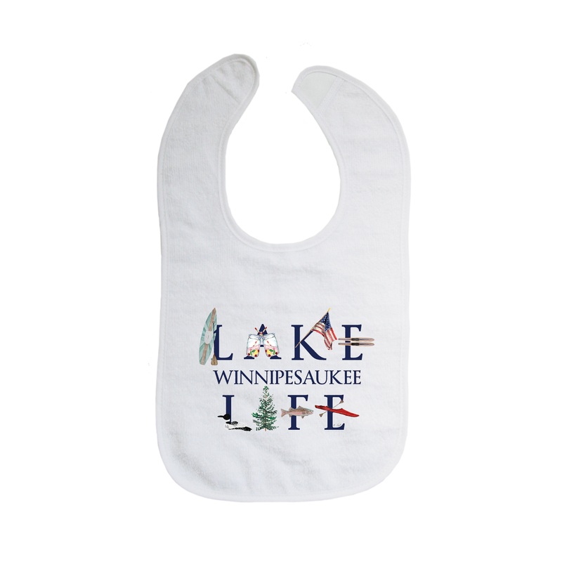 lake life winnipesauke bib