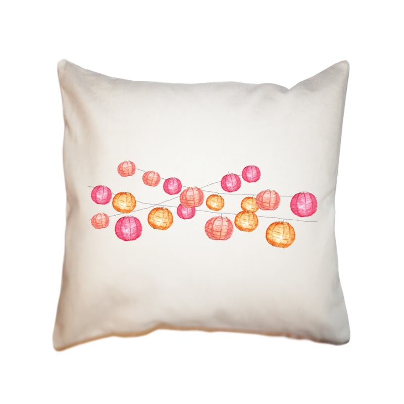 lanterns square pillow