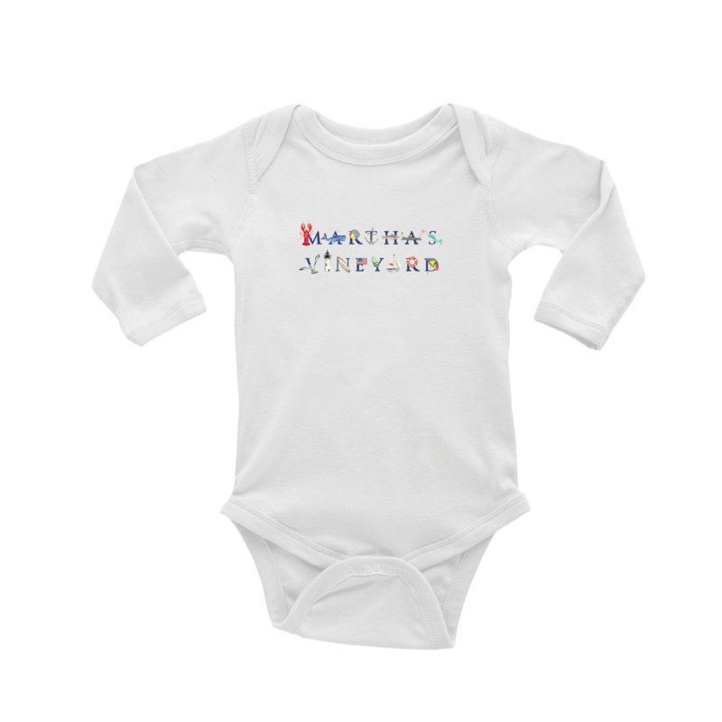 Martha’s Vineyard baby snap up long sleeve