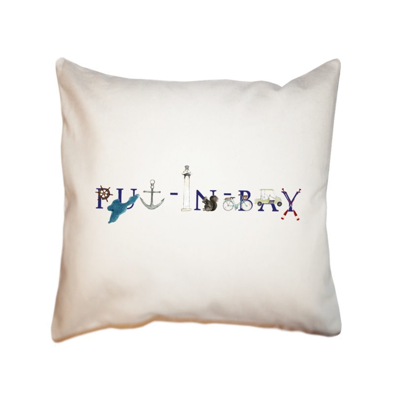 put-in-bay square pillow