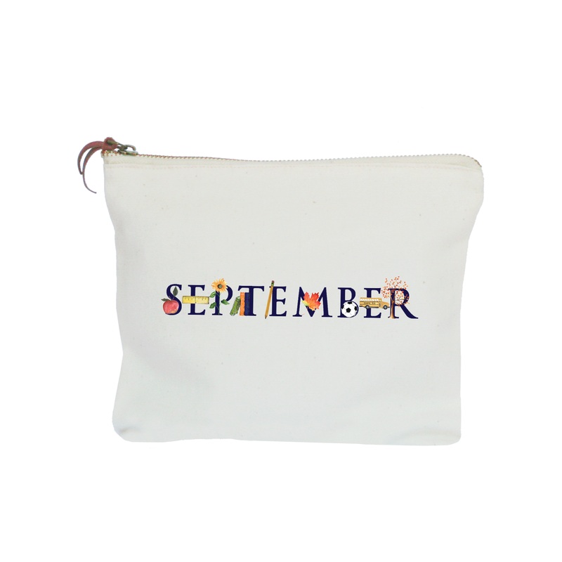 september zipper pouch
