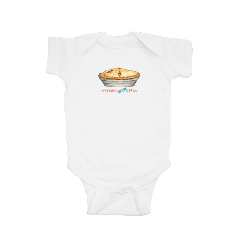 sweet as pie baby snap up short sleeve