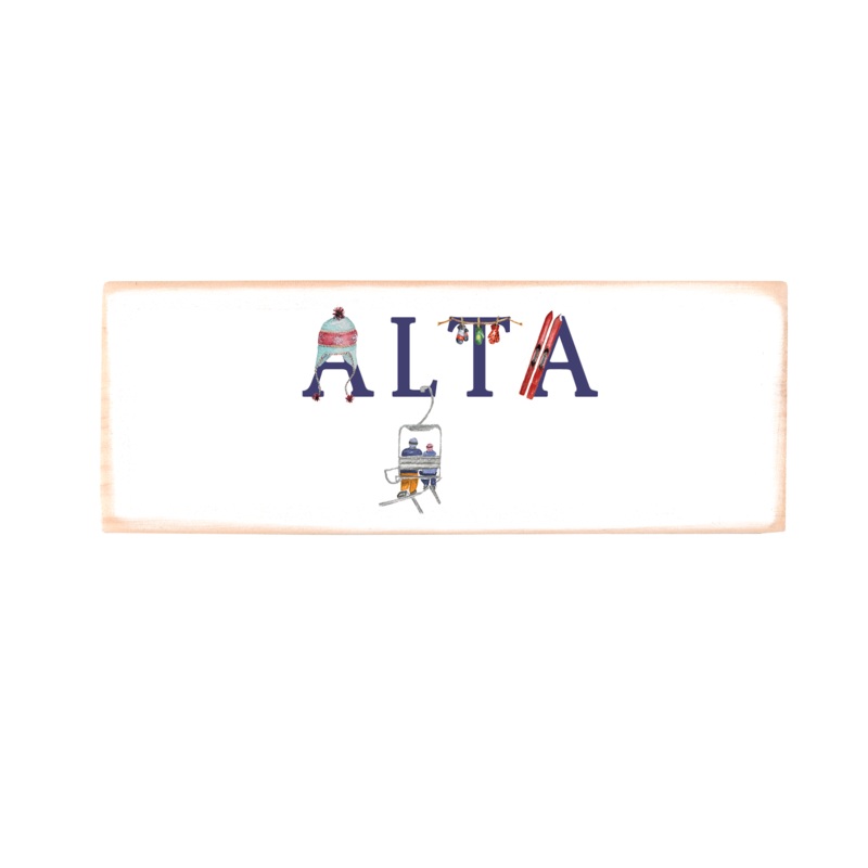 alta rectangle wood block