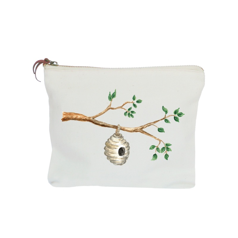 beehive zipper pouch