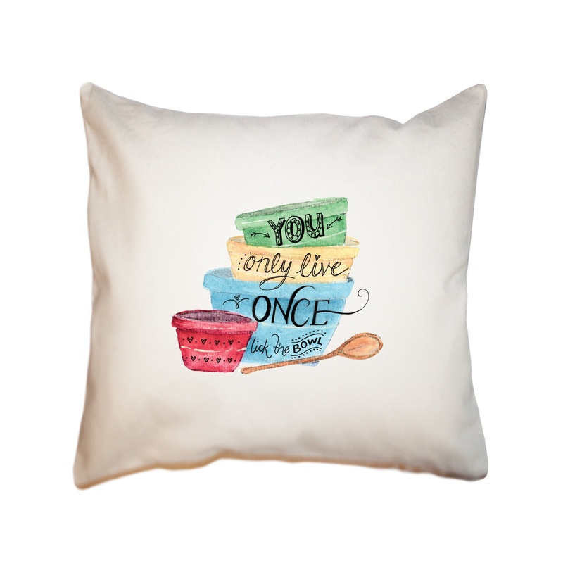 bowls square pillow