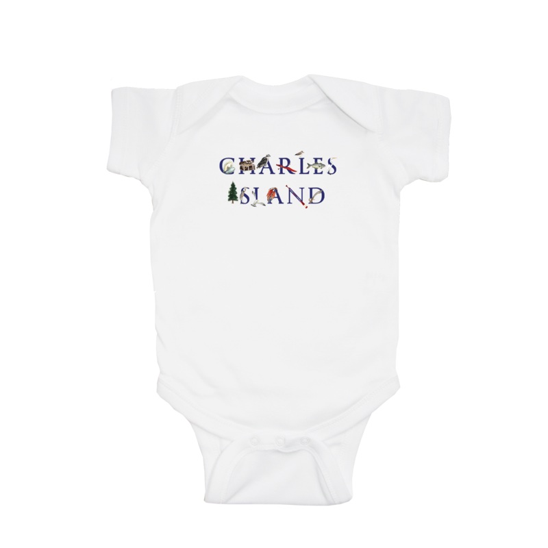 charles island baby snap up short sleeve