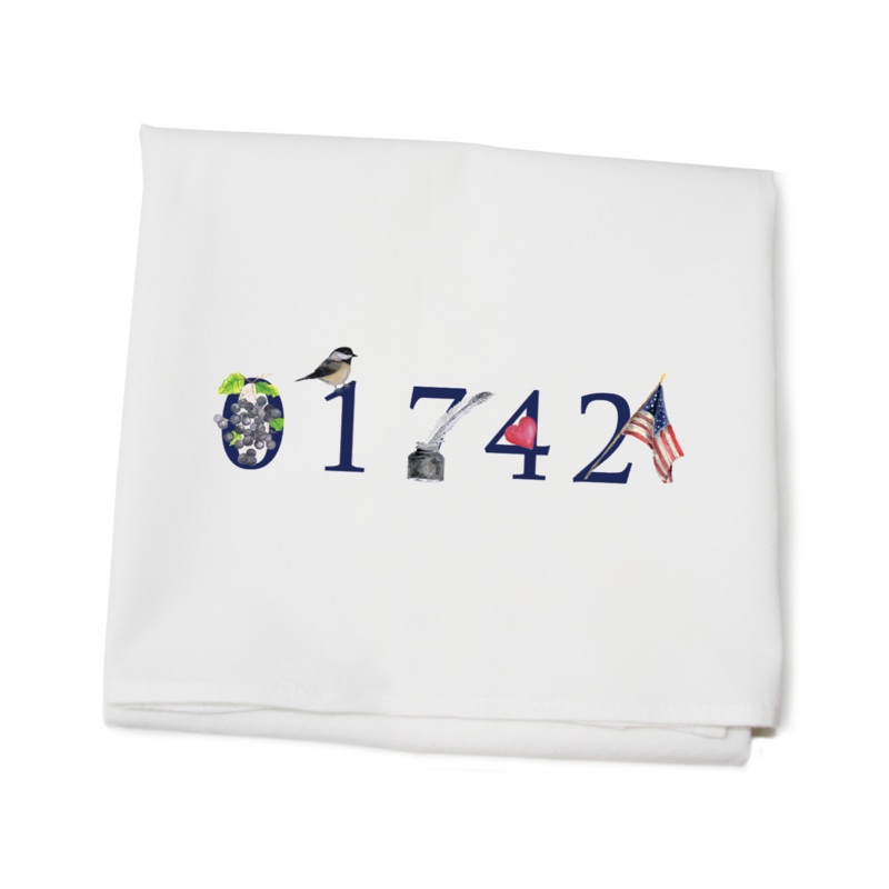 Concord Zip Code flour sack towel