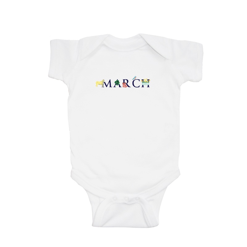 march baby snap up short sleeve