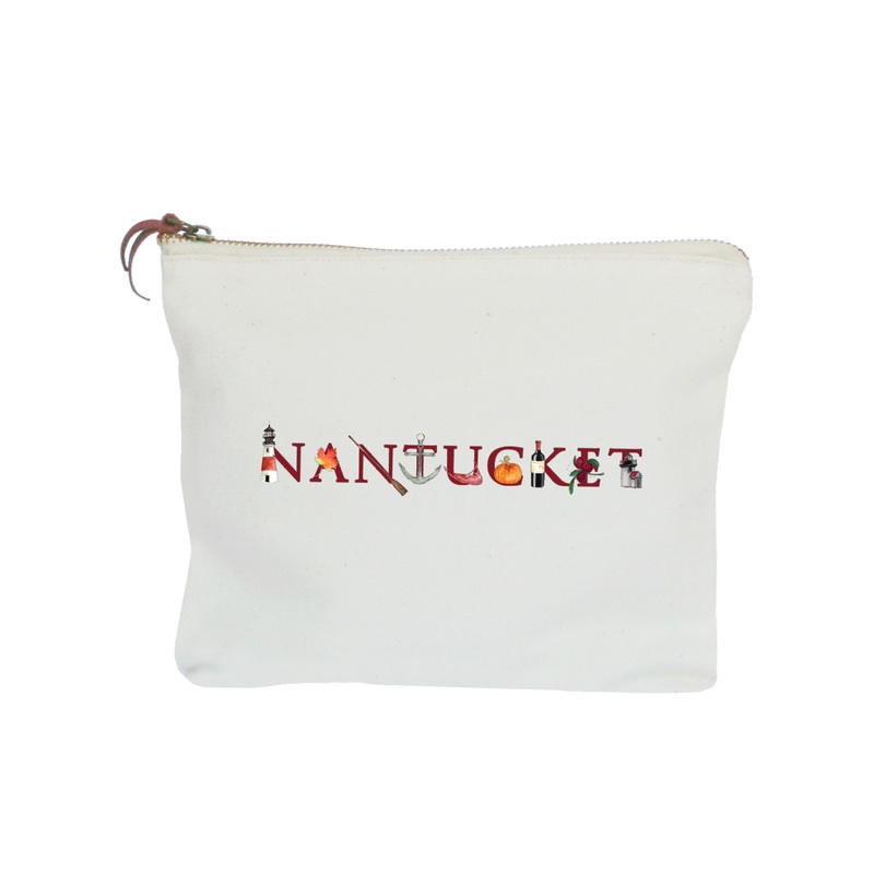 nantucket thanksgiving zipper pouch