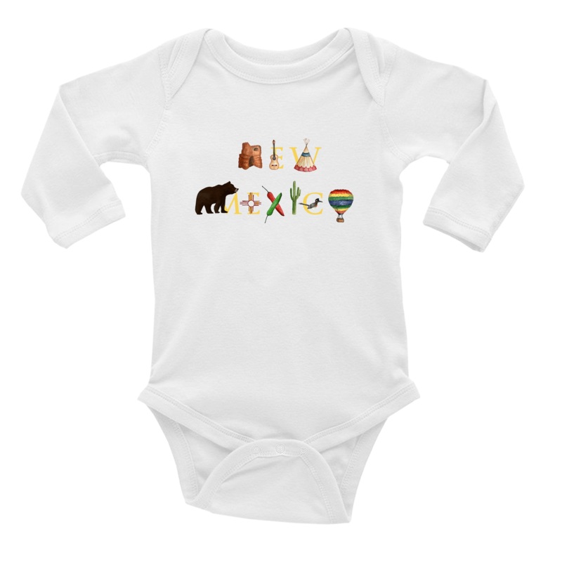New Mexico baby snap up long sleeve