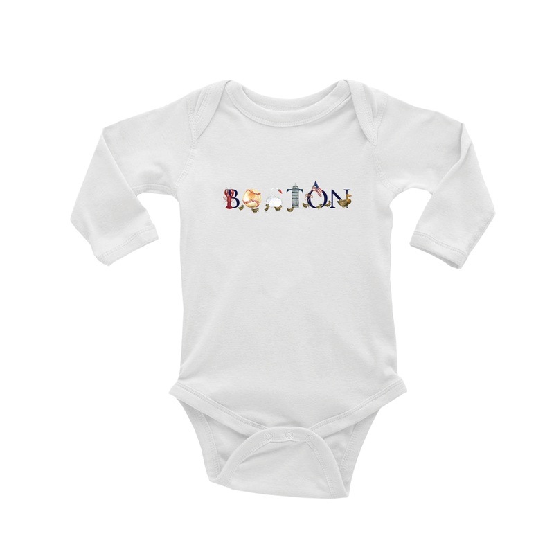Boston baby snap up long sleeve