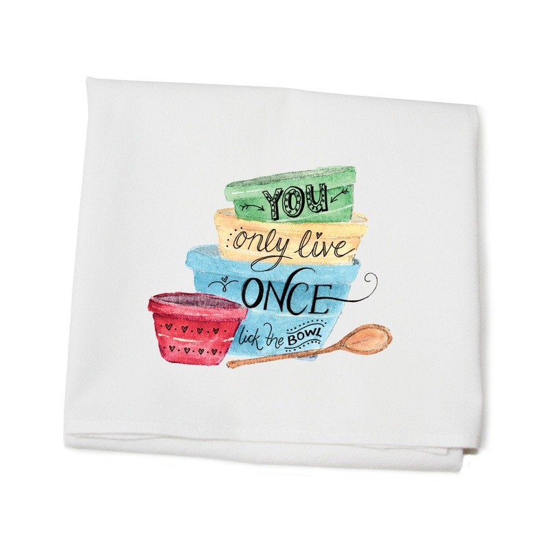 bowls flour sack towel