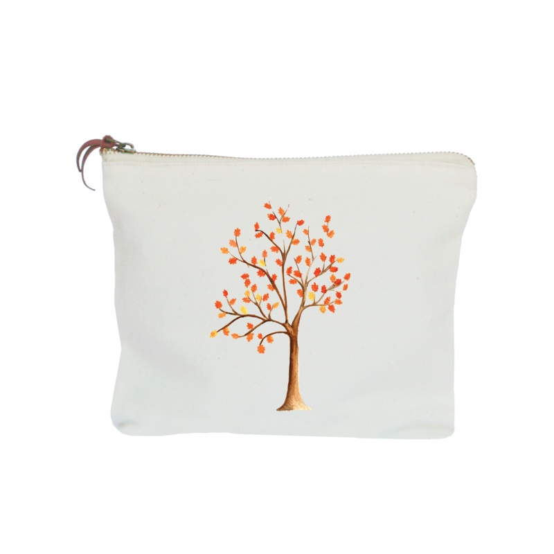 fall tree zipper pouch