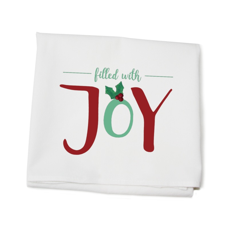 filled with joy flour sack towel