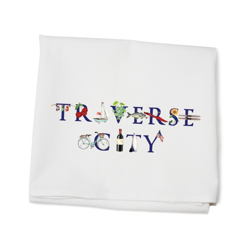 traverse city flour sack towel