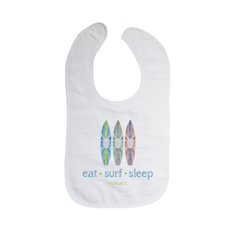 eat surf sleep repeat bib