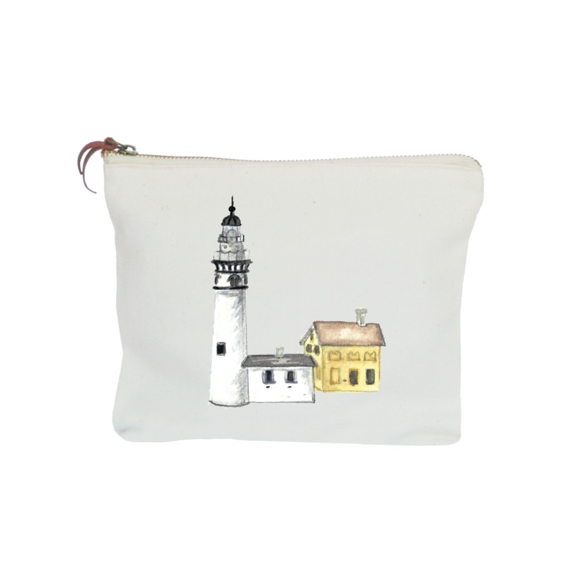 leelanau lighthouse zipper pouch