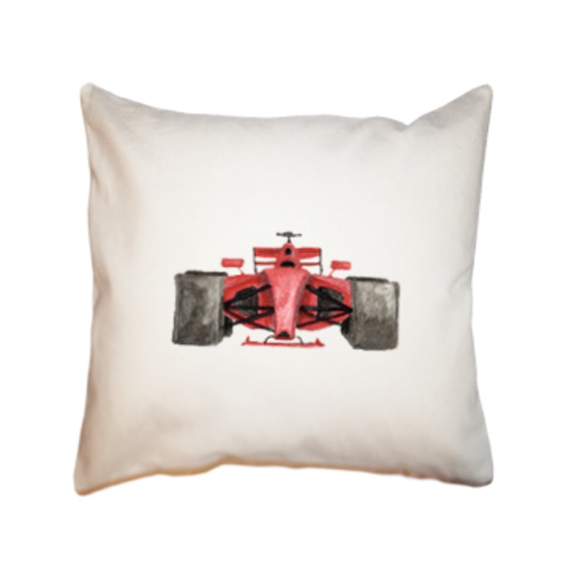 race car square pillow
