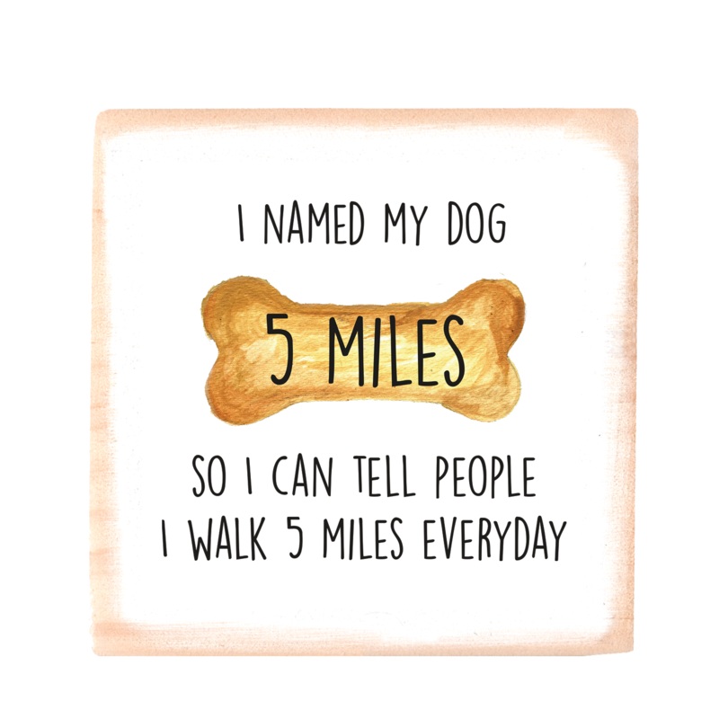 5 miles square wood block