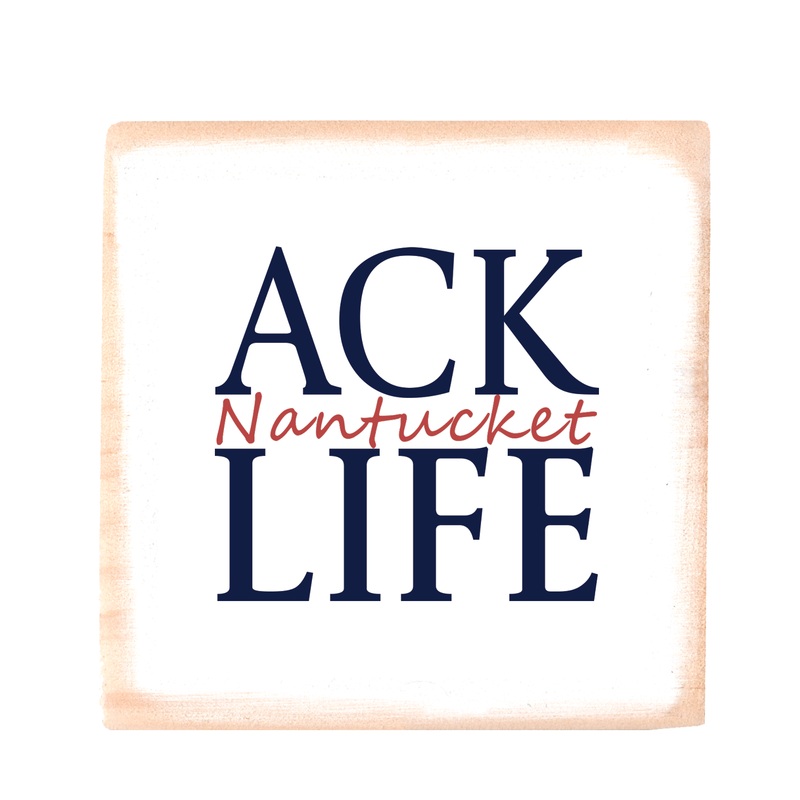 ACK Life Nantucket in nantucket red square wood block