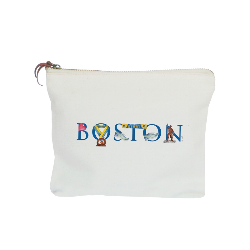 boston marathon version zipper pouch