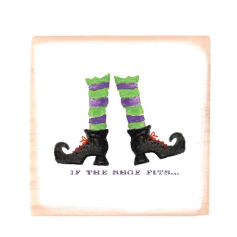 if the shoe fits square wood block
