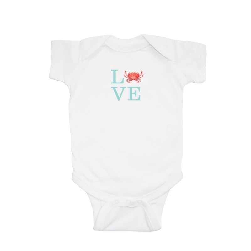 love crab baby snap up short sleeve