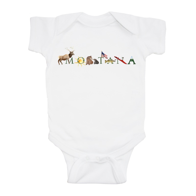 Montana baby snap up short sleeve