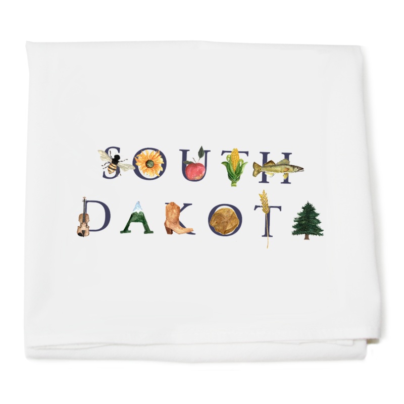 South Dakota flour sack towel