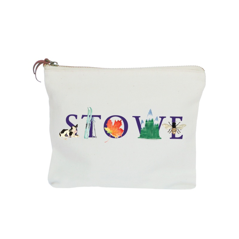 stowe, vt zipper pouch