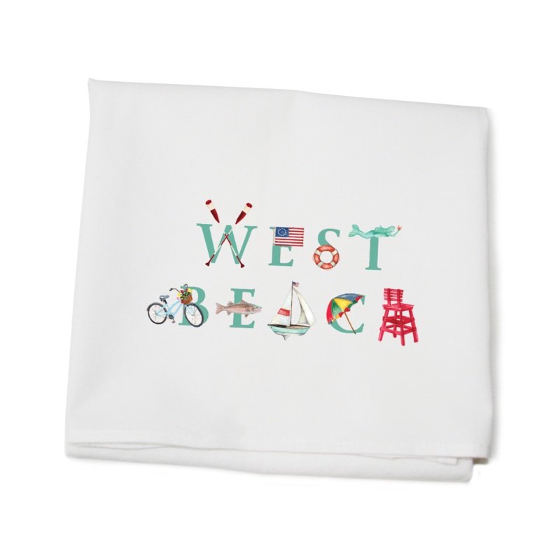 West Beach flour sack towel