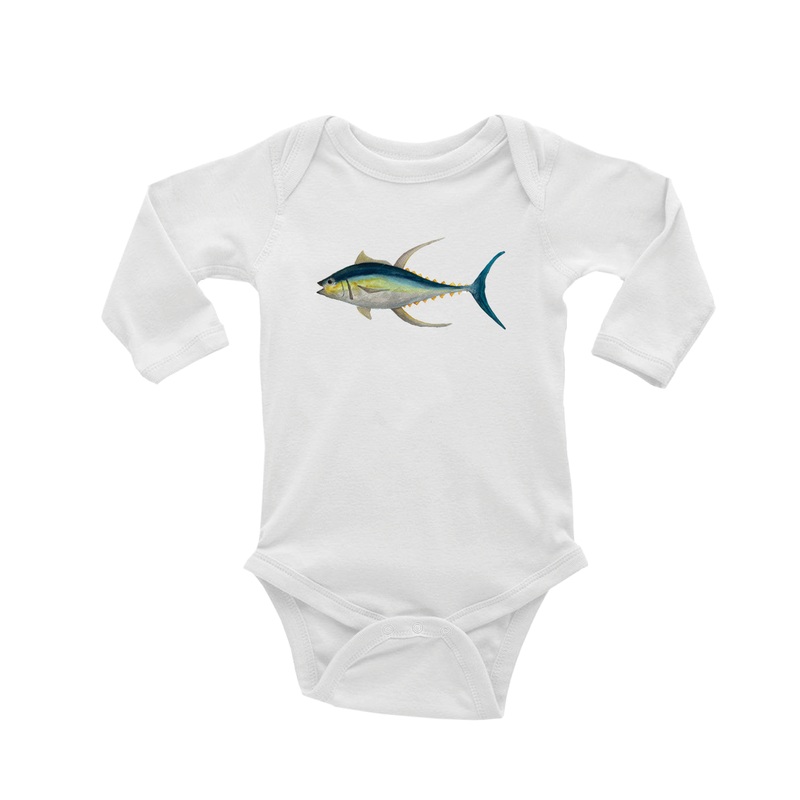 yellowfin tuna baby snap up long sleeve