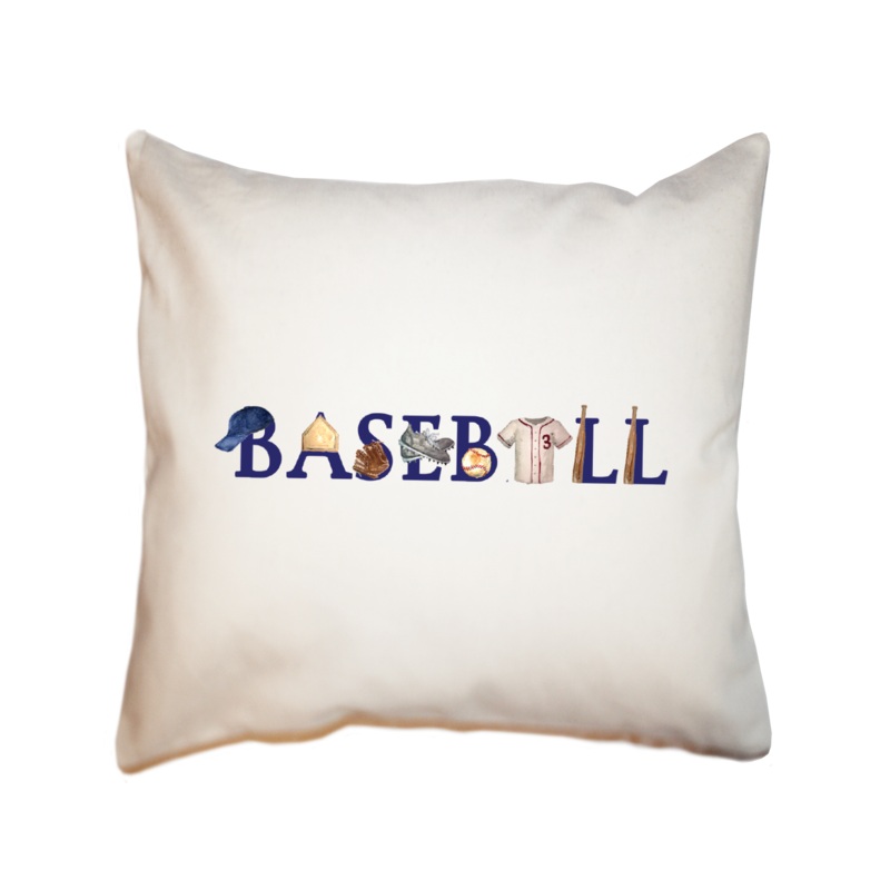 baseball square pillow