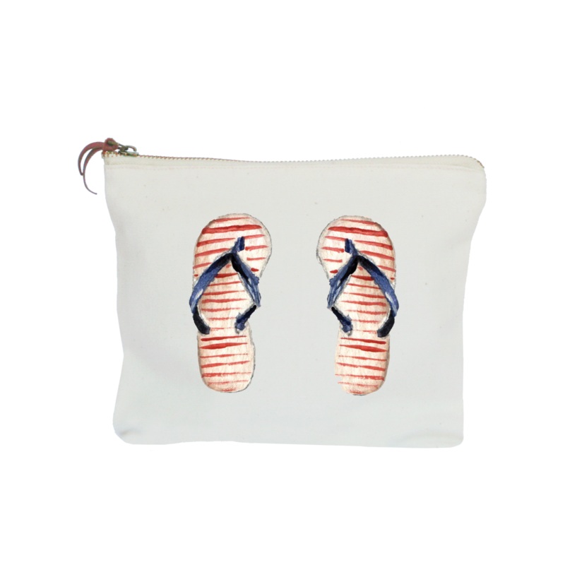 flip flops zipper pouch