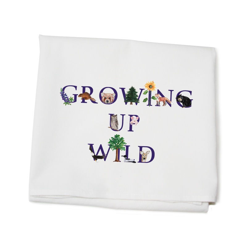growing up wild flour sack towel