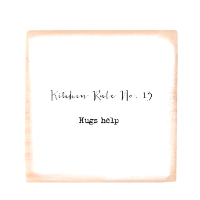 Kitchen rule no 13 square wood block