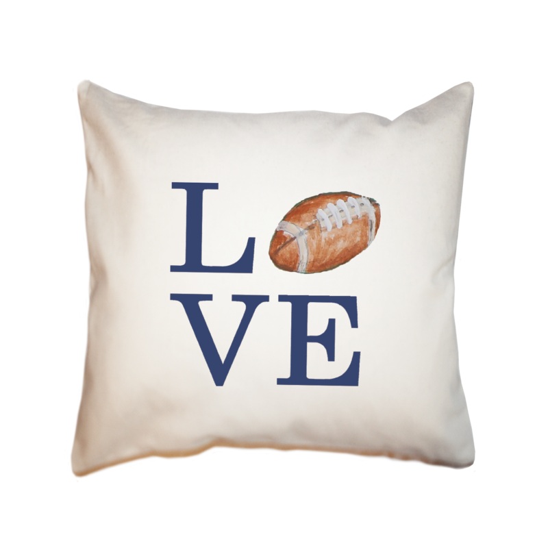 love football square pillow