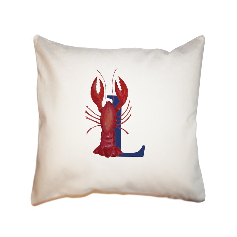 nautical alphabet – L square pillow