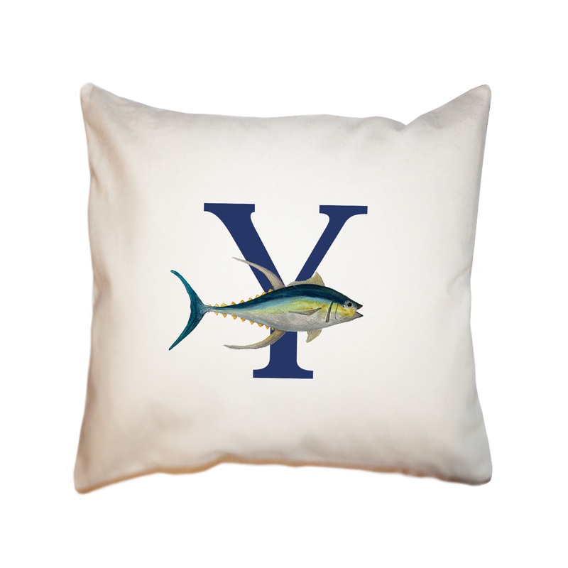 nautical alphabet – Y square pillow