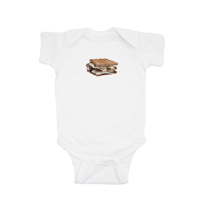 s’mores baby snap up short sleeve