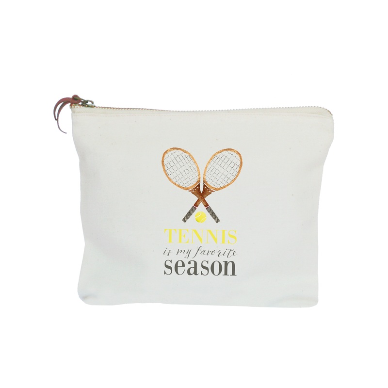 tennis favorite season zipper pouch