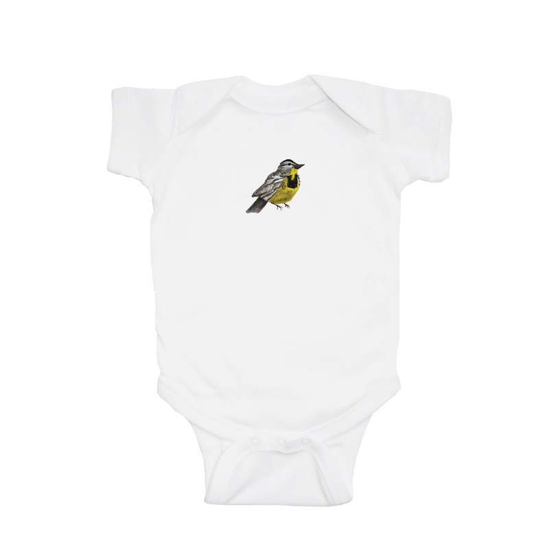 western meadowlark baby snap up short sleeve