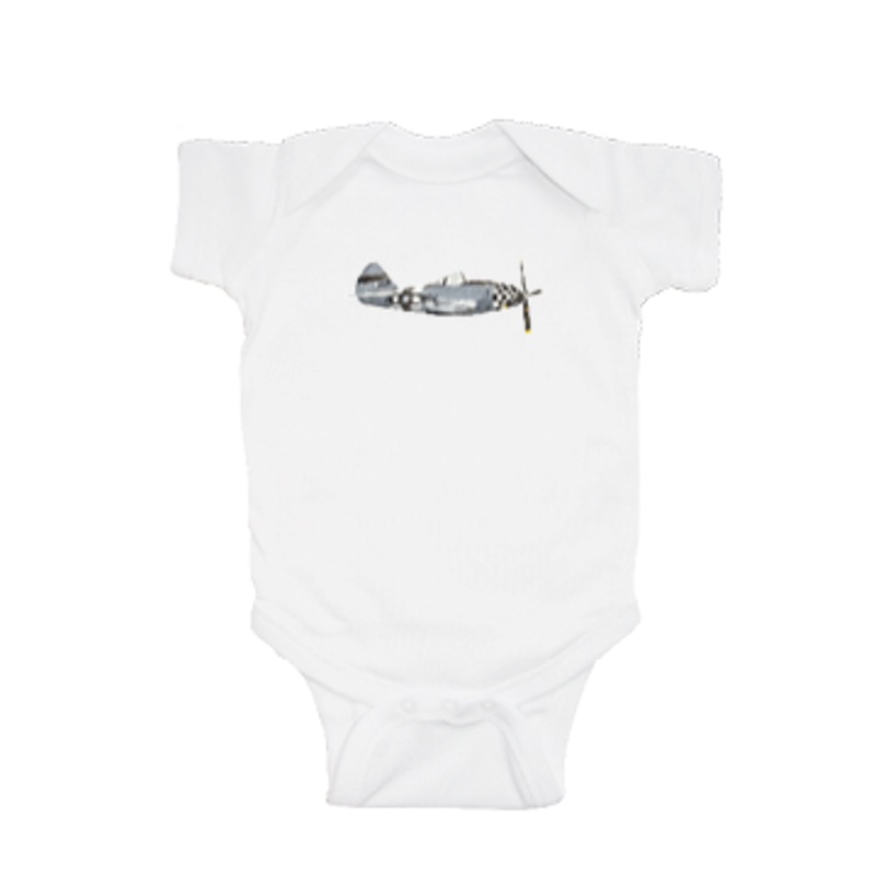 fighter plane baby snap up short sleeve