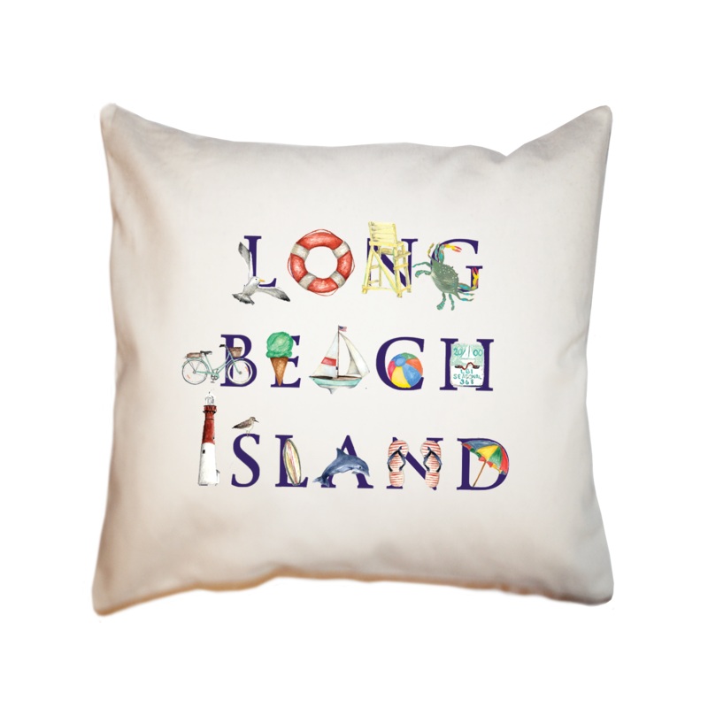 long beach island (new) square pillow