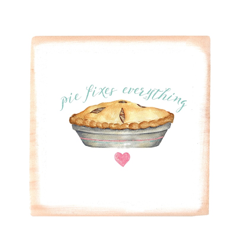 pie fixes square wood block