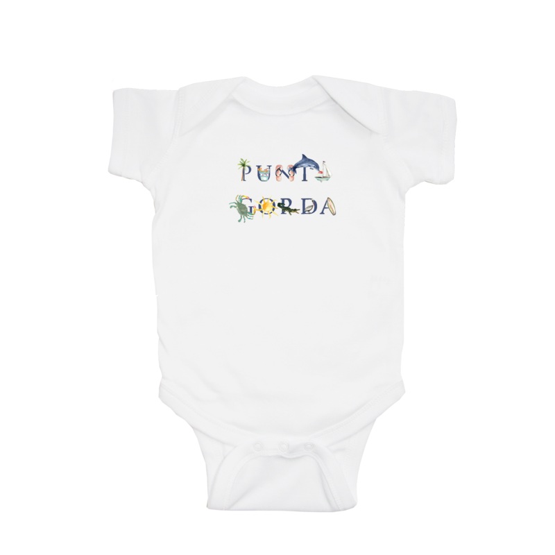 Punta Gorda baby snap up short sleeve