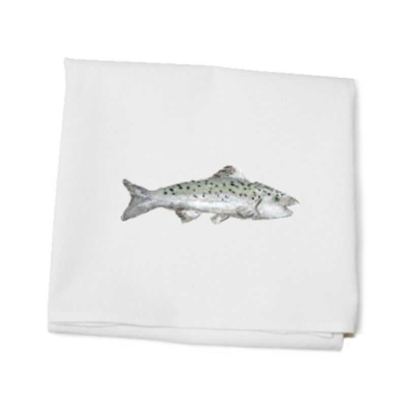salmon flour sack towel