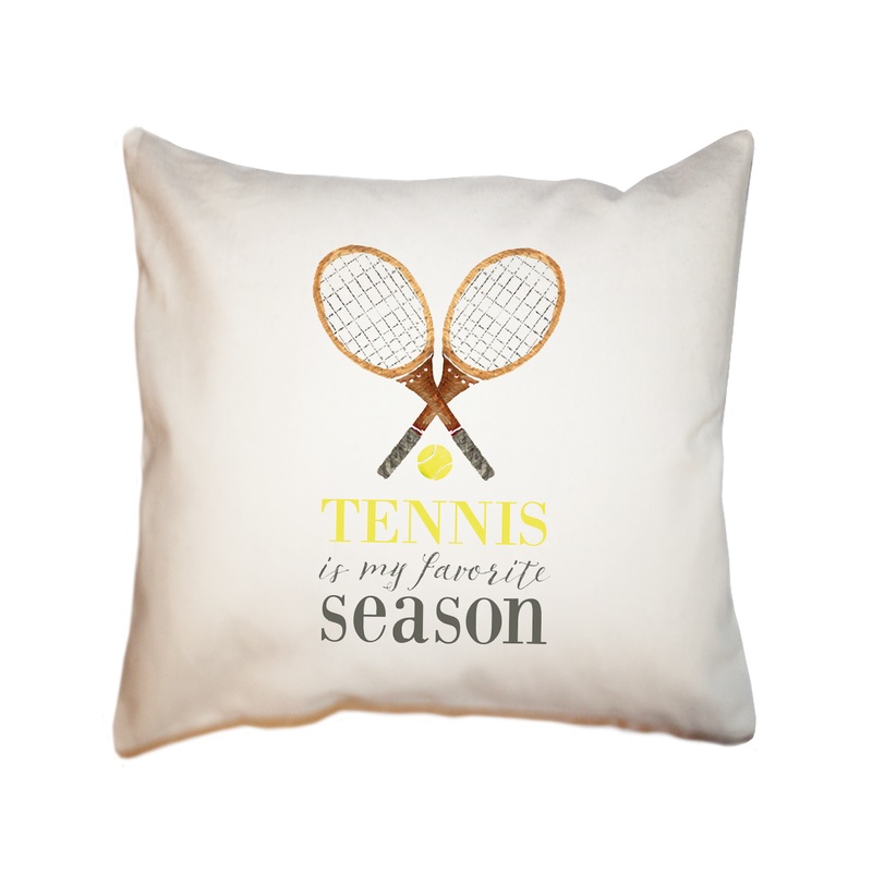 tennis favorite season square pillow